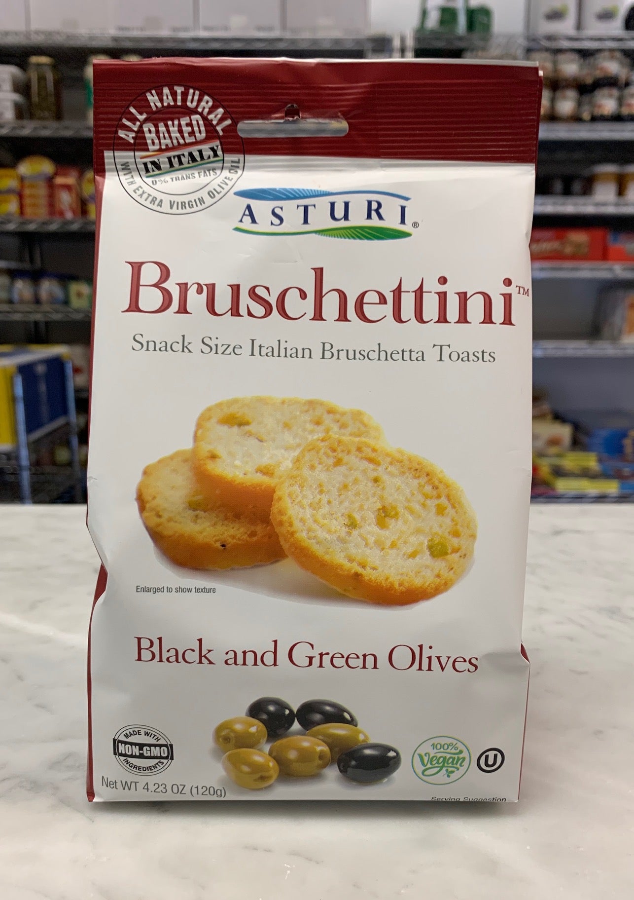 Bruschettini Classic Balck and Green Olive Toasts