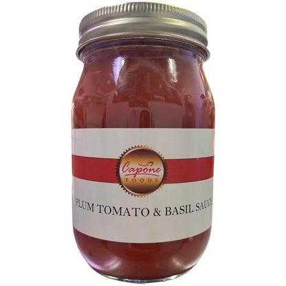 Plum tomato & basil sauce. Shelf stable