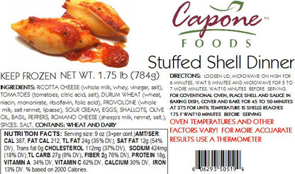 Stuffed Shell Dinner * STORE PICK UP ONLY