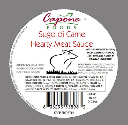 Sugo di Carne Hearty Meat Sauce * STORE PICK UP ONLY